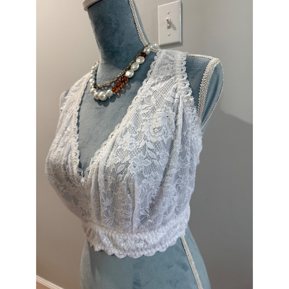 Cosabella Never Say Never Ultra Curvy Racie Racerback Bralette White Wireless - Picture 5 of 11